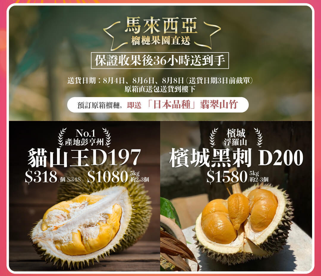 馬來西亞榴槤果園直送